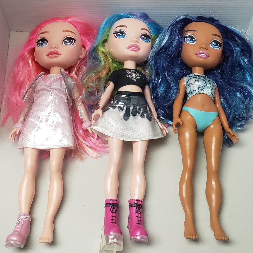 Rainbow Surprise Doll Lot Pixie, Blue Skye, Rainbow Dream